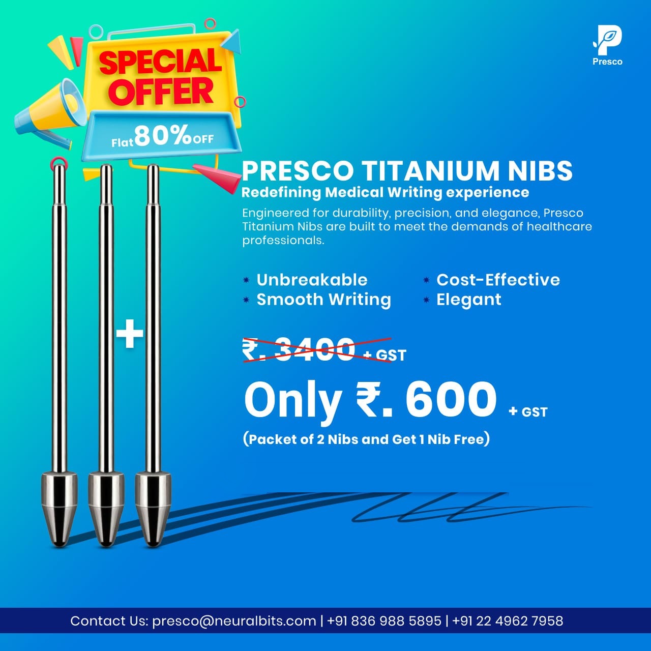 Presco Titanium Nibs